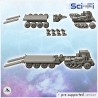 Futuristic transport truck with track, armored cab and ramp trailer (11)