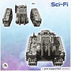 Ork tank with large front blade and armored cab (14)