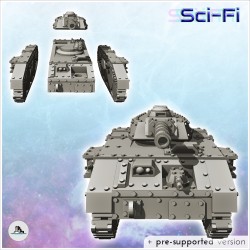 Futuristic Imperial heavy battle tank with side cannons and turret (15)