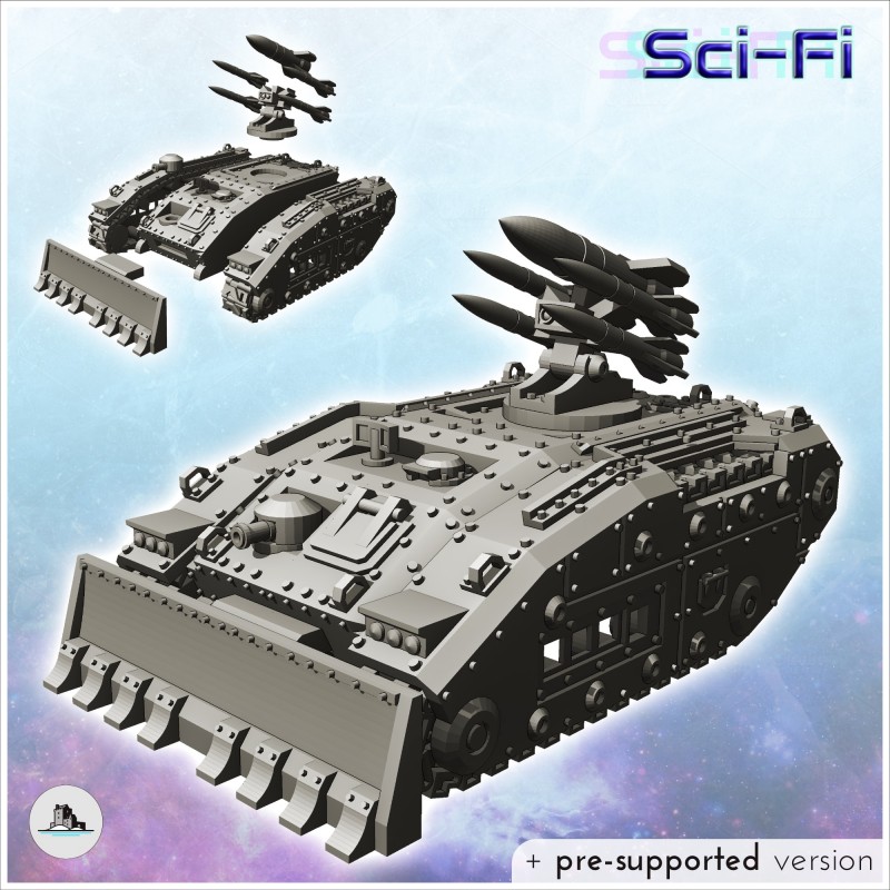 Char Imperial Raptor avec lame frontale (version lance-missiles orbitaux) (18)