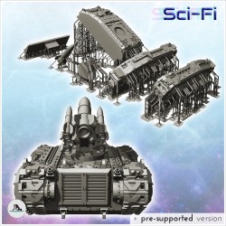 Imperial Raptor tank with front blade (orbital missile launcher version) (18)
