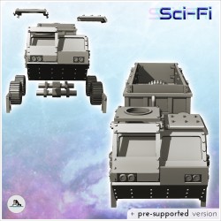 Futuristic truck with armored cab (trailer version) (24)