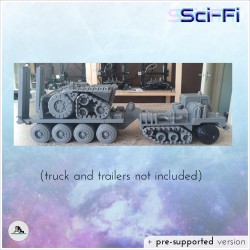 Futuristic armored assault halftrack with front blade and spotlights (25)