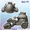Ork heavy tank with main turret and dual front firing platforms (30)