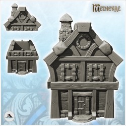 Medieval one-storey house with slate roof (1)