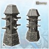 Medieval defense tower with cannons and stone base (3)