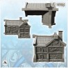 Medieval corner house with fireplace and round dormer (4)