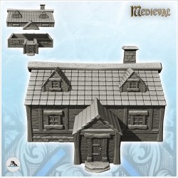 Medieval house with annex entrance and roof windows (6)