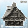 Medieval half-timbered building with large pitched roof (13)