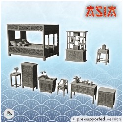 Set de 23 accessoires d'intérieurs asiatiques (13)
