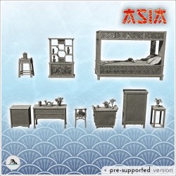 Set de 23 accessoires d'intérieurs asiatiques (13)