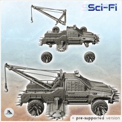 Apocalyptic pickup with side saw and lifting crane (21)