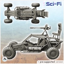 Apocalyptic vehicle with machine gun and high seat (22)