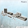 Modern indoor furniture set with bed and sofa (6)