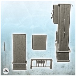 Police station furniture set with barrier and weapons cabinet (9)