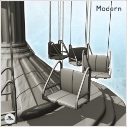 Modern children's carousel with hanging chairs (3)