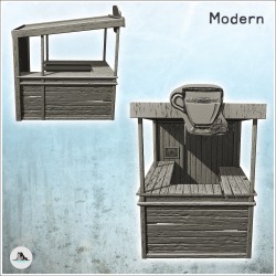Modern coffee stand with shelves (4)