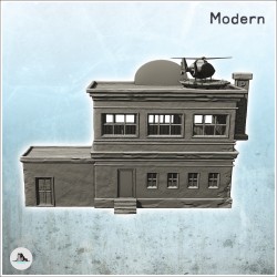 Police station with vehicle garage and rooftop helicopter (10)