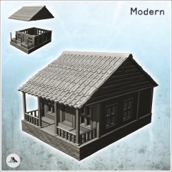 Modern house with platform...