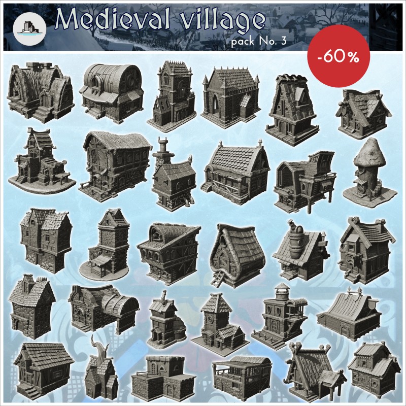 Medieval village pack No. 3