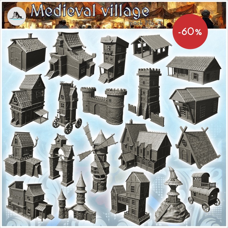 Medieval village pack No. 4