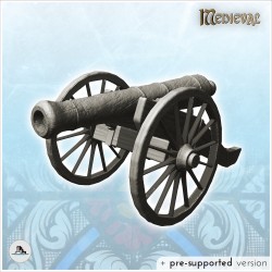 Modern wheeled artillery cannon (1)