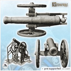 Modern wheeled artillery cannon (1)