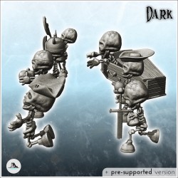 Set of small pirate skeleton figures (1)