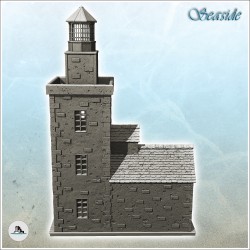 Lighthouse with square tower and outbuilding (2)