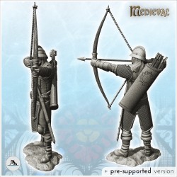 Medieval archer shooting (with two versions of bows) (22)