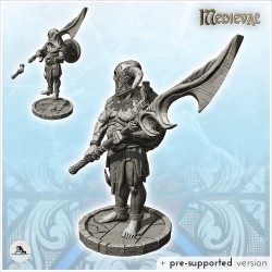 Heavy warrior with large spear and spiked helmet (26)