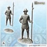 Medieval warrior in plain armor with spear (32)