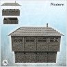 Bâtiment en brique rectangulaire à étage avec toit en ardoises et poutres en bois (17)