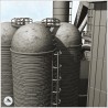 Large modern industrial facility with furnaces, brick building and multiple storage tanks (26)