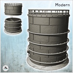 Chemical or industrial oil storage tank with access ladder (31)
