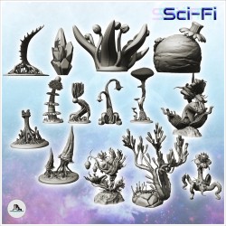 Set de champignons extraterrestres (6)