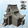 Large medieval building with curved roof and access staircase (7)