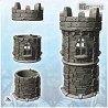 Medieval round stone tower with battlements and Gothic windows (20)