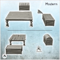 Modern interior set with trap and furniture (1)