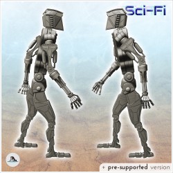Robot futuriste humanoïde avec pistons hydrauliques (2)