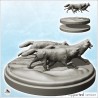 Set of three wolves in a pack with base (24)