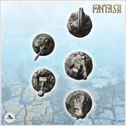 Fantasy accessory set with hammer and shield (1)