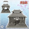 Oriental altar with round openings and curved double roof (2)