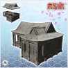 Oriental house with curved roof and balustraded awning (5)