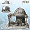 Medieval warehouse with large canopy and green spherical roof (7)