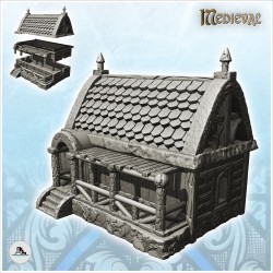 Medieval house with large...