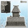 Bâtiment médiéval en bois avec tout et colonne de soutient (19)