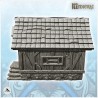 Maison médiévale à murs en colombages et escaliers d'accès en pierre et bois (22)