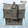 Maison médiévale avec poutres en bois avec grand étage à toit en ardoises (28)