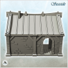 Medieval stone annex with large awning (2)